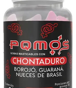 💪 Gomas Energéticas PQMOS con Borojó, Guaraná, Chontaduro y Nueces de Brasil